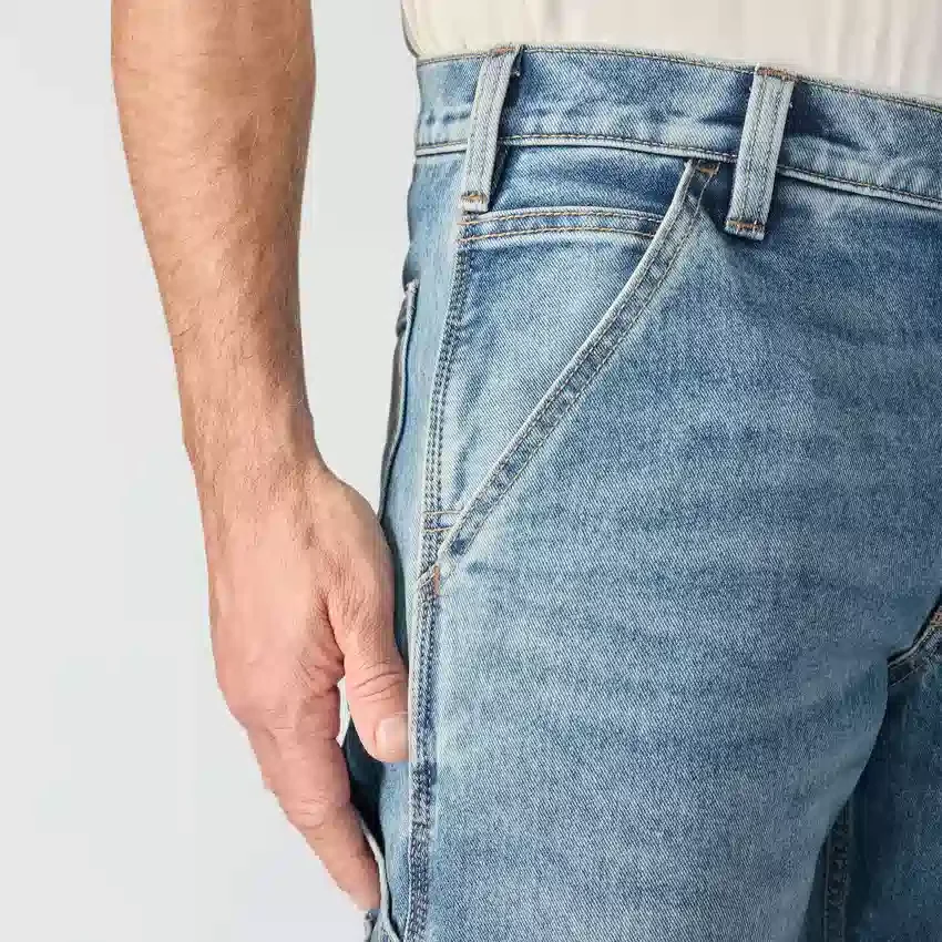 Erkekler İçin Rahat Düz Kesim Rugged Flex İş Kot Pantolonu