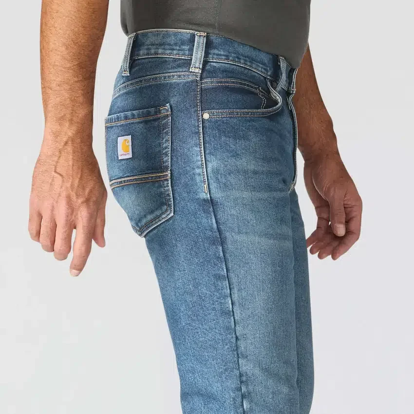 Erkekler İçin Rahat Düz Kesim Rugged Flex İş Kot Pantolonu