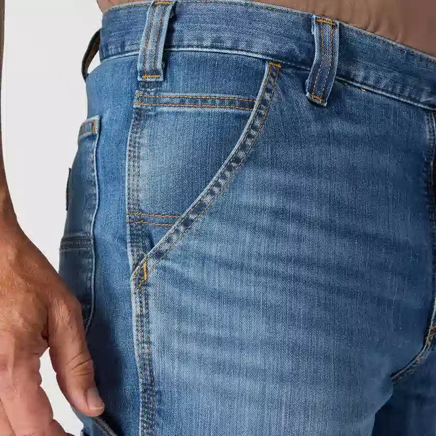 Erkekler İçin Rahat Düz Kesim Rugged Flex İş Kot Pantolonu