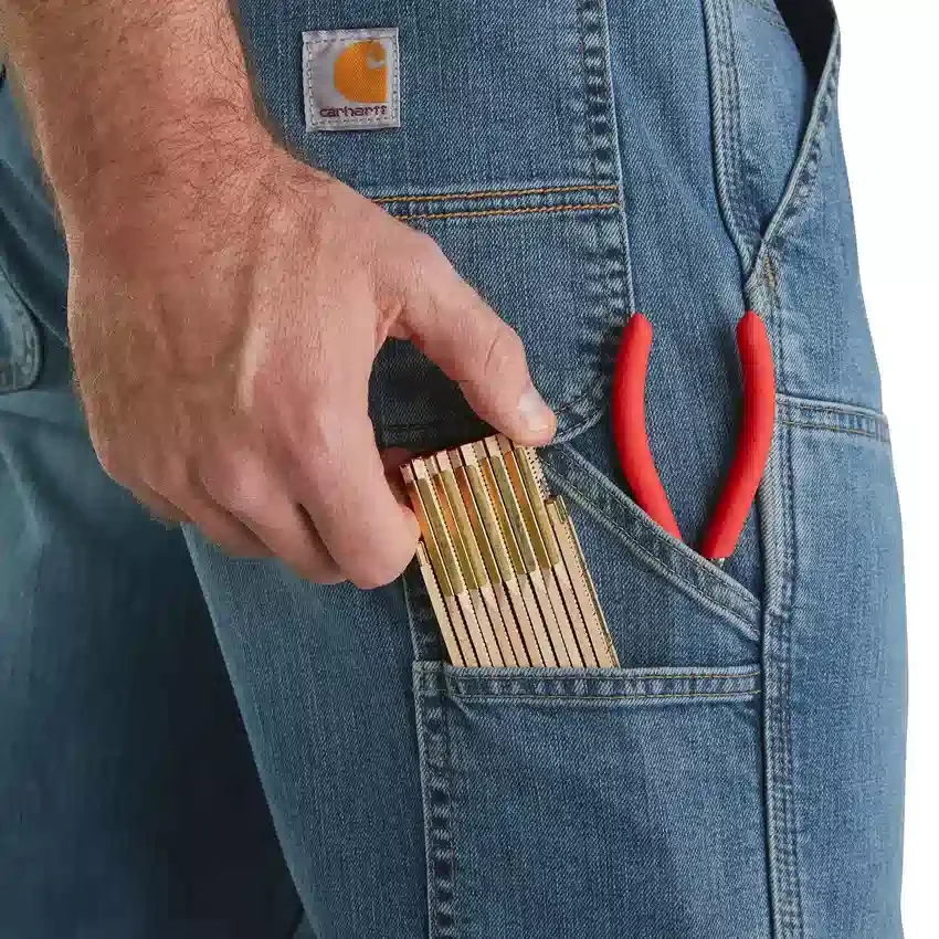 Erkekler İçin Rahat Düz Kesim, Rugged Flex ve Esnek Çift Dizli İş Kotu