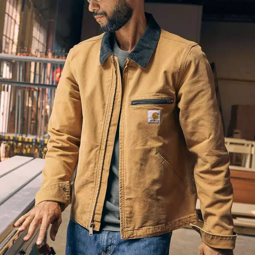 Erkekler İçin Yeniden Tasarlanmış Geniş Kesim Duck Detroit Jacket