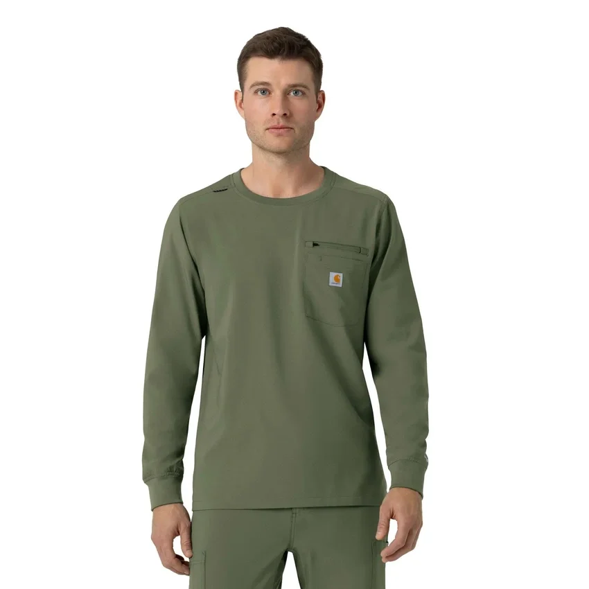 Force Cross-Flex Bisiklet Yaka Uzun Kolluklu Scrub Üst