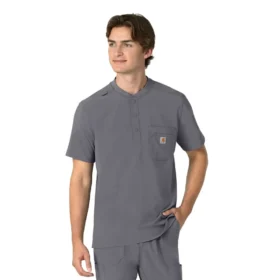 Force Cross-Flex Erkek Henley Scrub Üst