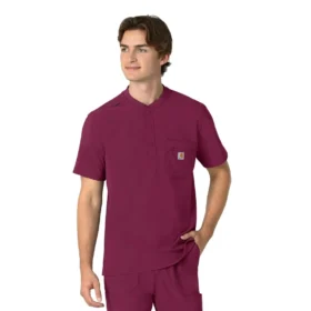 Force Cross-Flex Erkek Henley Scrub Üst