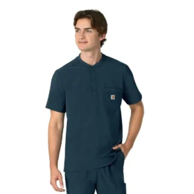 Force Cross-Flex Erkek Henley Scrub Üst