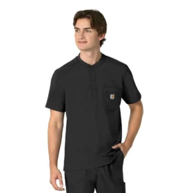 Force Cross-Flex Erkek Henley Scrub Üst