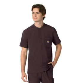 Force Cross-Flex Erkek Henley Scrub Üst