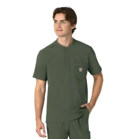 Force Cross-Flex Erkek Henley Scrub Üst