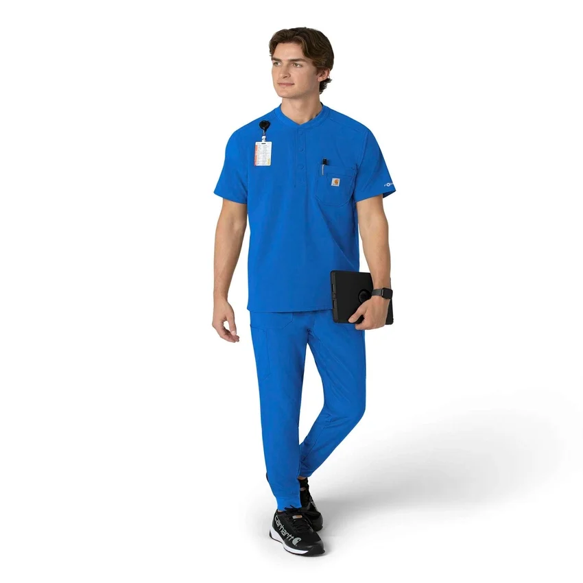 Force Cross-Flex Erkek Henley Scrub Üst