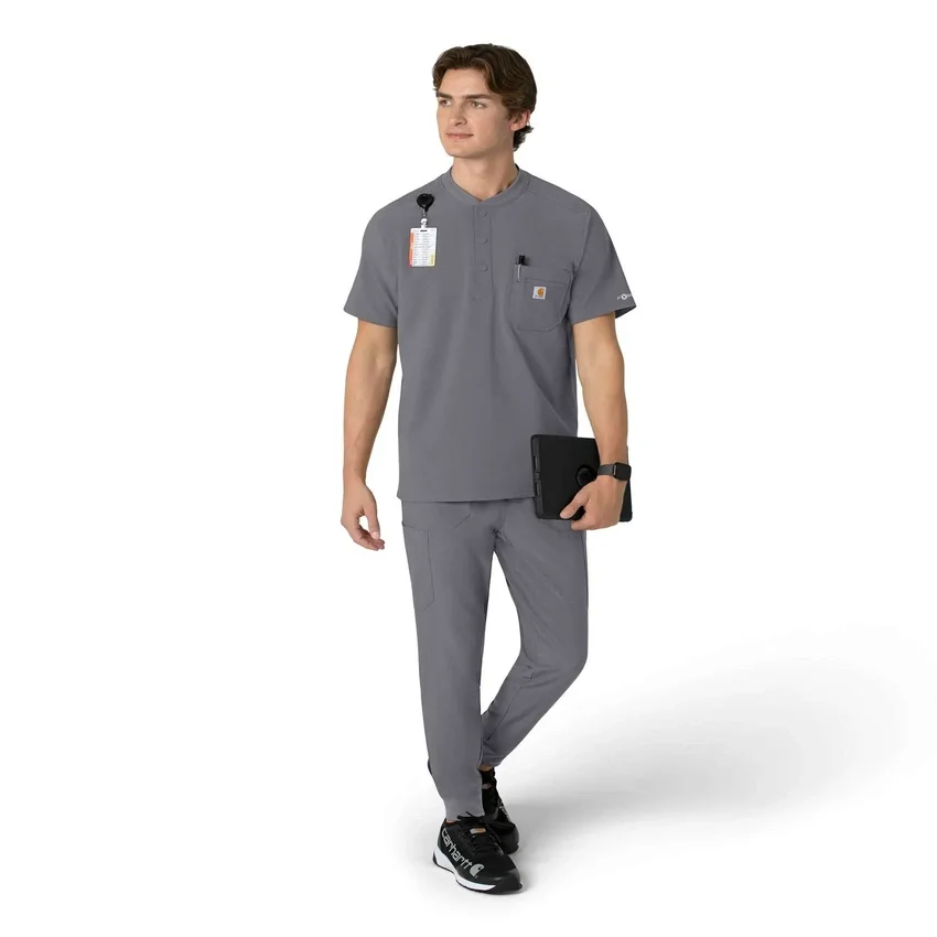 Force Cross-Flex Erkek Henley Scrub Üst
