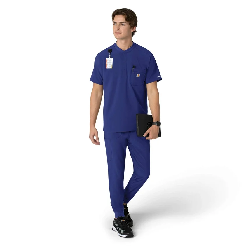 Force Cross-Flex Erkek Henley Scrub Üst