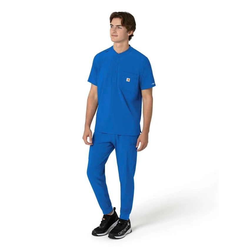 Force Cross-Flex Erkek Henley Scrub Üst