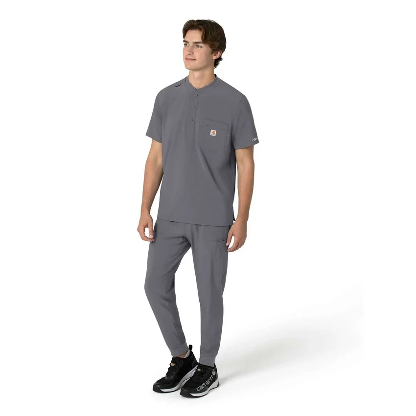 Force Cross-Flex Erkek Henley Scrub Üst