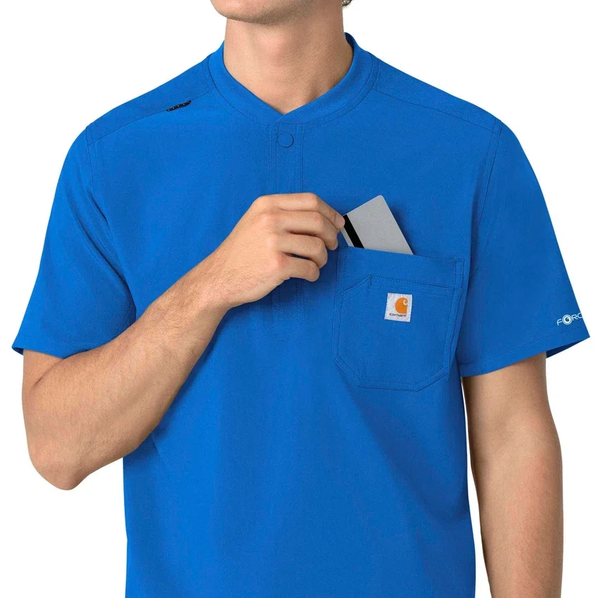 Force Cross-Flex Erkek Henley Scrub Üst