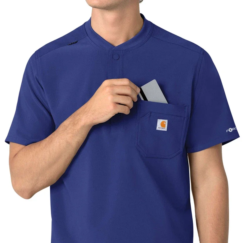 Force Cross-Flex Erkek Henley Scrub Üst