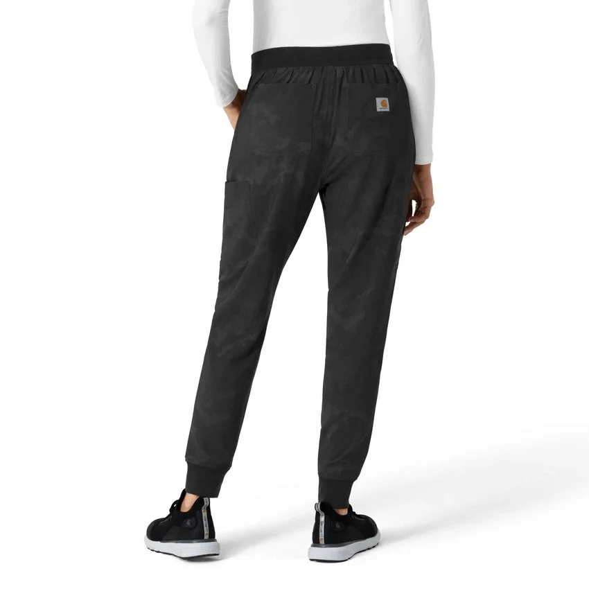 Kadın Baskılı Kargo Jogger Scrub Pantolon