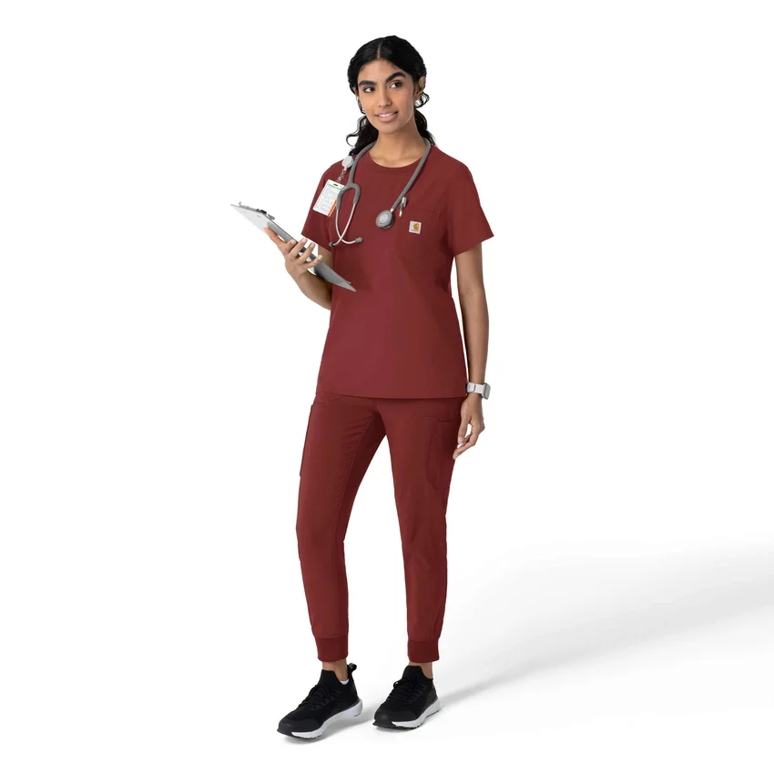 Kadın Force Cross-Flex Bisiklet Yaka Scrub Üst