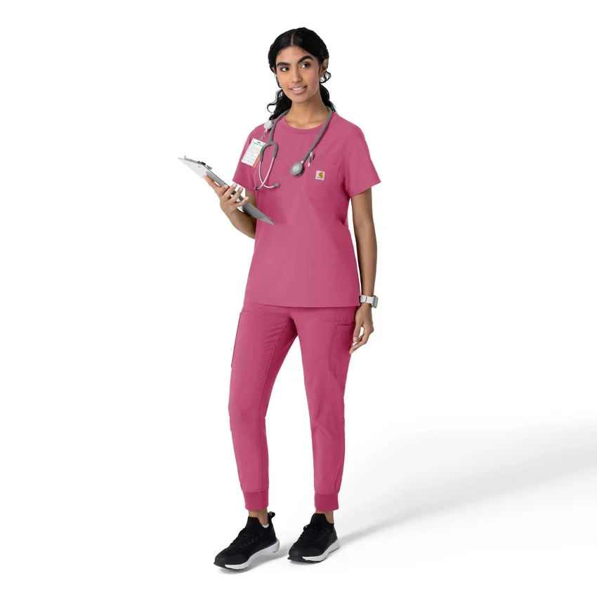 Kadın Force Cross-Flex Bisiklet Yaka Scrub Üst