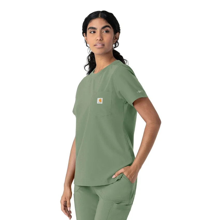 Kadın Force Cross-Flex Bisiklet Yaka Scrub Üst