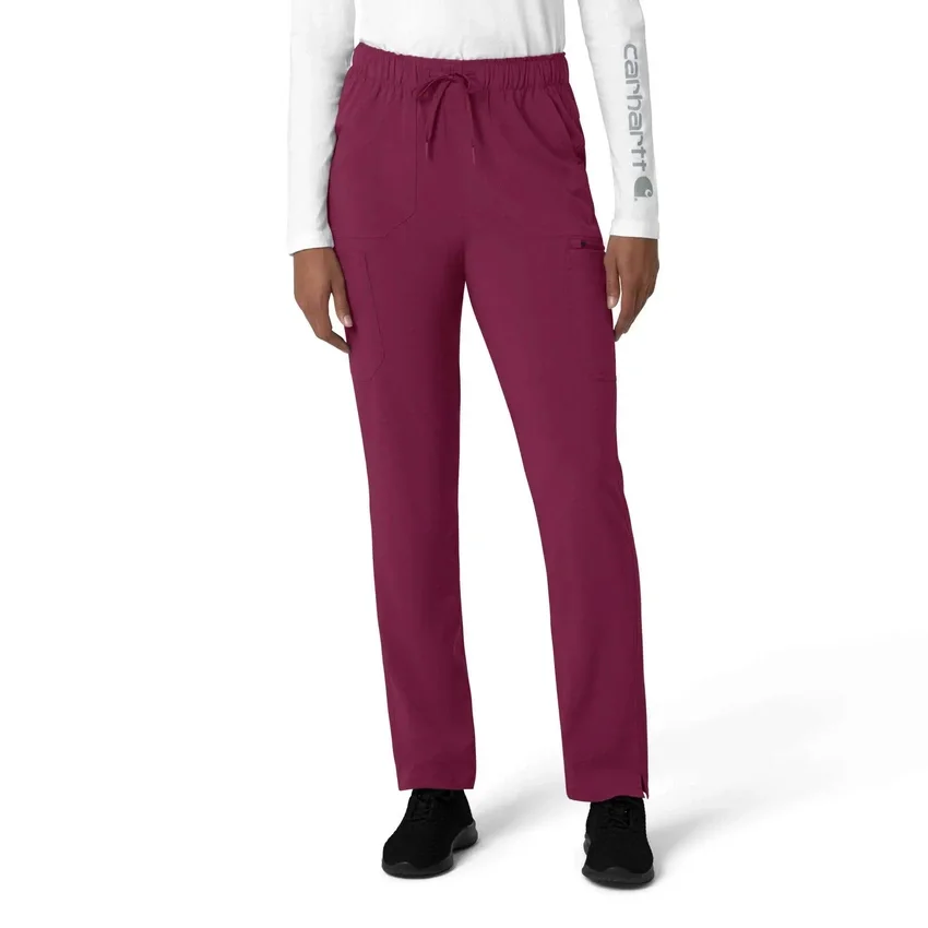 Kadın Force Cross-Flex Düz Paça Kargo Scrub Pantolon