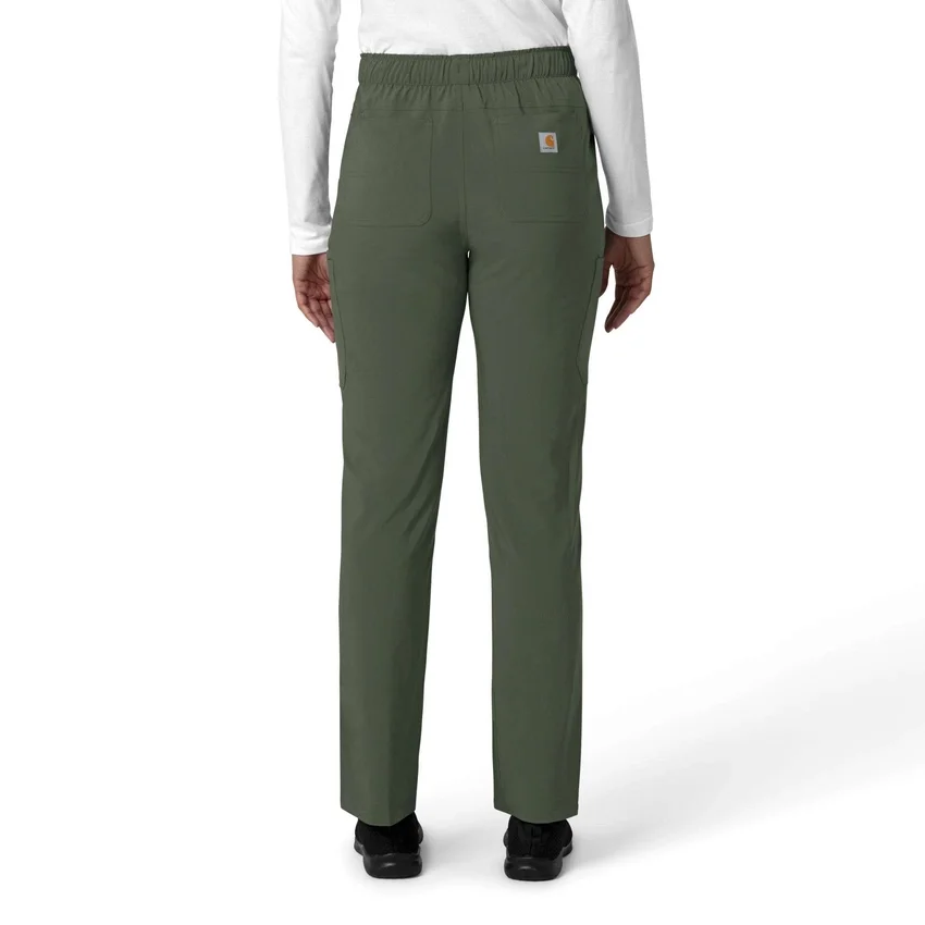 Kadın Force Cross-Flex Düz Paça Kargo Scrub Pantolon