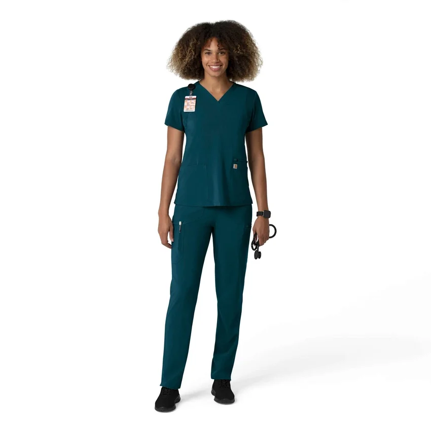 Kadın Force Cross-Flex Düz Paça Kargo Scrub Pantolon
