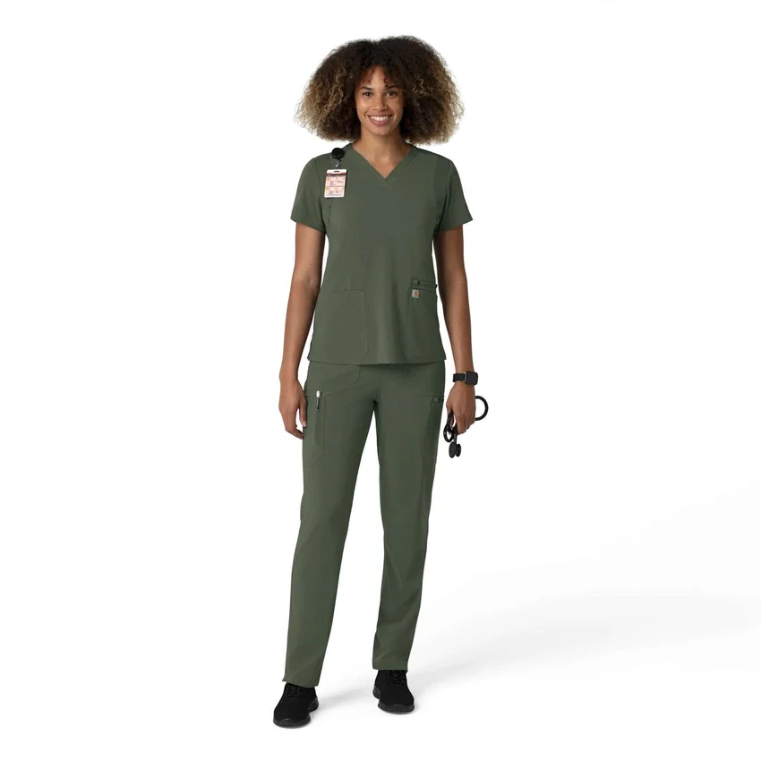 Kadın Force Cross-Flex Düz Paça Kargo Scrub Pantolon