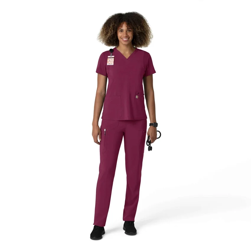 Kadın Force Cross-Flex Düz Paça Kargo Scrub Pantolon