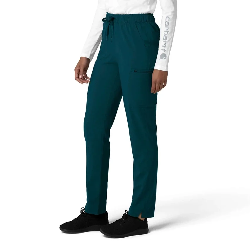 Kadın Force Cross-Flex Düz Paça Kargo Scrub Pantolon