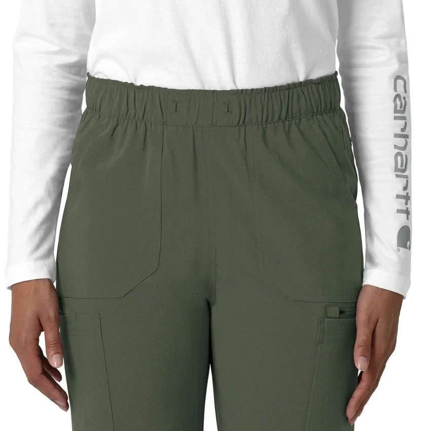 Kadın Force Cross-Flex Düz Paça Kargo Scrub Pantolon