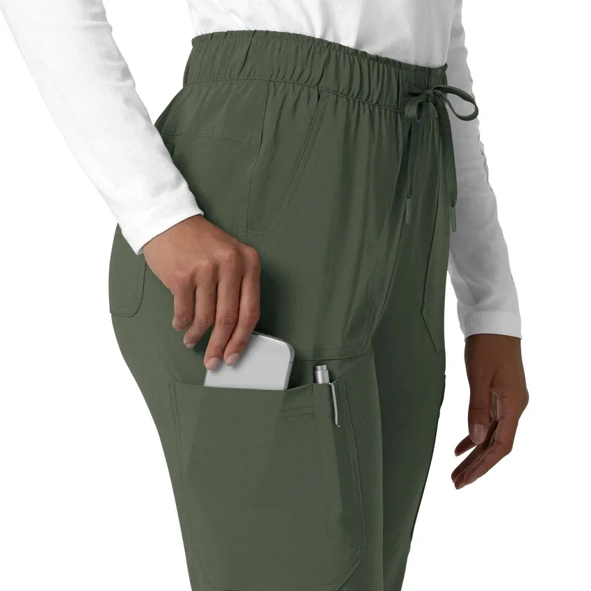 Kadın Force Cross-Flex Düz Paça Kargo Scrub Pantolon