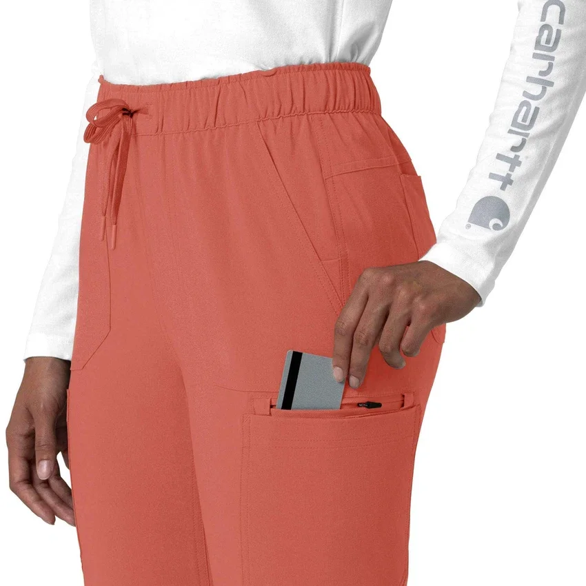 Kadın Force Cross-Flex Düz Paça Kargo Scrub Pantolon