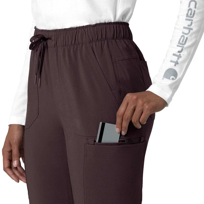 Kadın Force Cross-Flex Düz Paça Kargo Scrub Pantolon