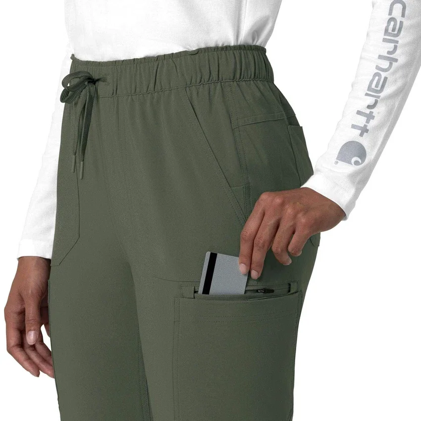 Kadın Force Cross-Flex Düz Paça Kargo Scrub Pantolon