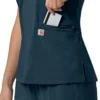 Kadın Force Cross-Flex Flex Panel V Yaka Scrub Üst