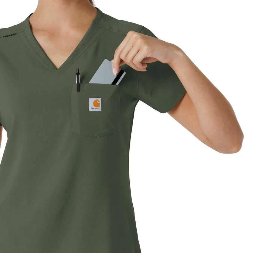 Kadın Force Cross-Flex İçine Sokulabilir Scrub Üst