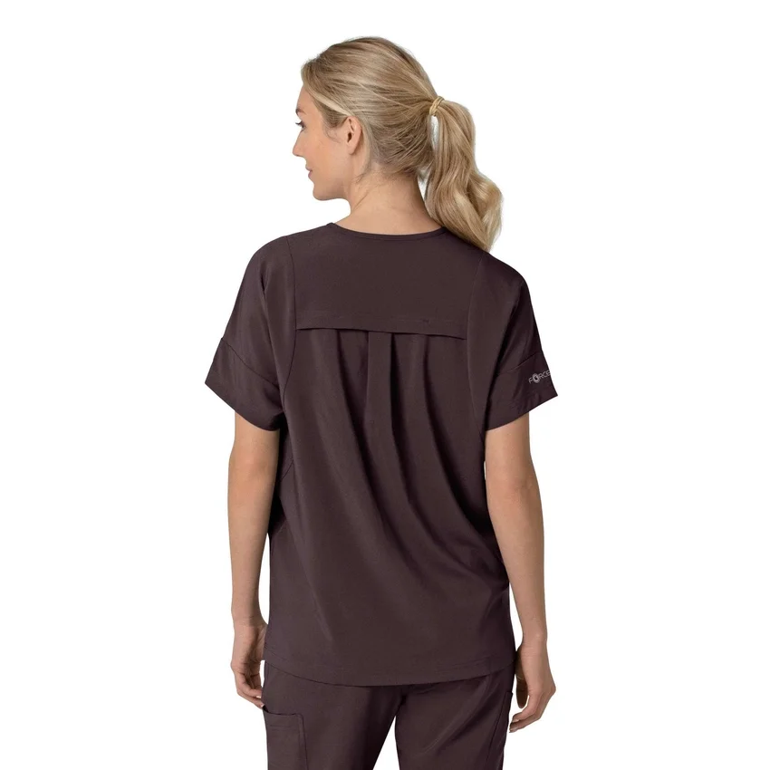 Kadın Force Cross-Flex Oversized V Yaka Scrub Üst