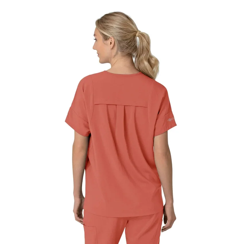 Kadın Force Cross-Flex Oversized V Yaka Scrub Üst