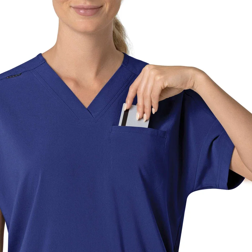 Kadın Force Cross-Flex Oversized V Yaka Scrub Üst