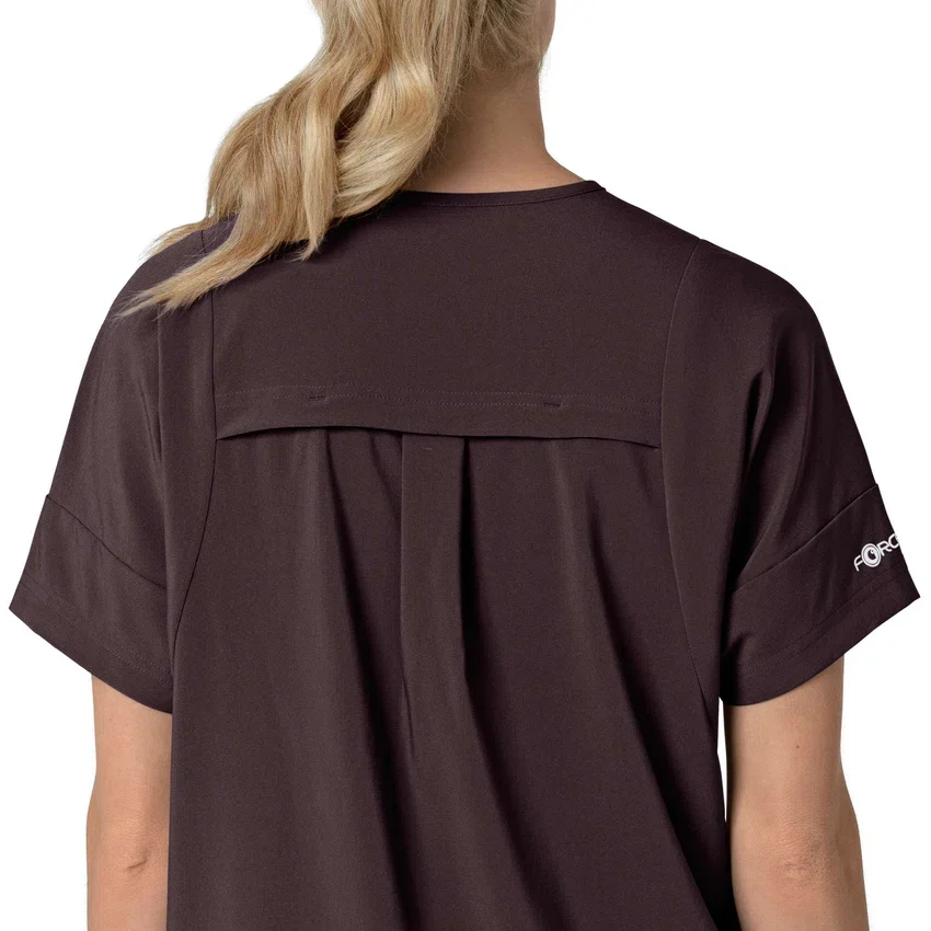Kadın Force Cross-Flex Oversized V Yaka Scrub Üst