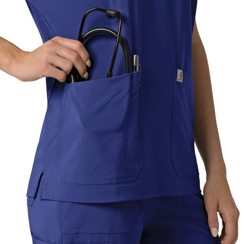 Kadın Force Cross-Flex Oversized V Yaka Scrub Üst