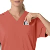 Kadın Force Cross-Flex Oversized V Yaka Scrub Üst