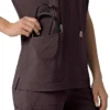 Kadın Force Cross-Flex Oversized V Yaka Scrub Üst