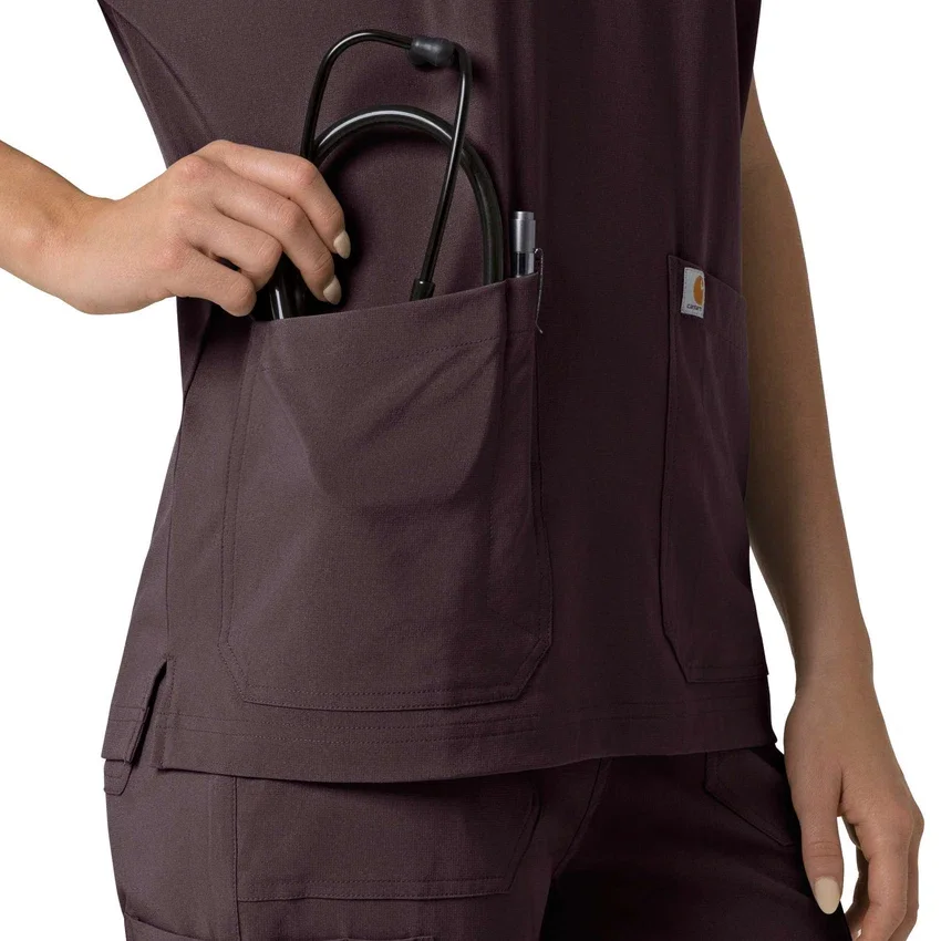 Kadın Force Cross-Flex Oversized V Yaka Scrub Üst