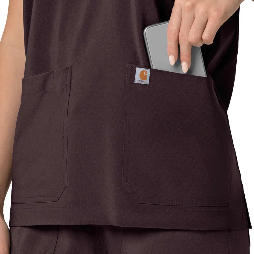 Kadın Force Cross-Flex Oversized V Yaka Scrub Üst