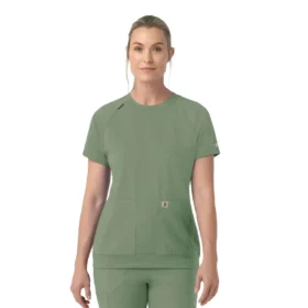 Kadın Force Cross-Flex Örme Bisiklet Yaka Scrub Üst