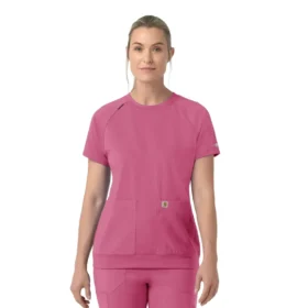 Kadın Force Cross-Flex Örme Bisiklet Yaka Scrub Üst