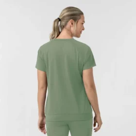 Kadın Force Cross-Flex Örme Bisiklet Yaka Scrub Üst
