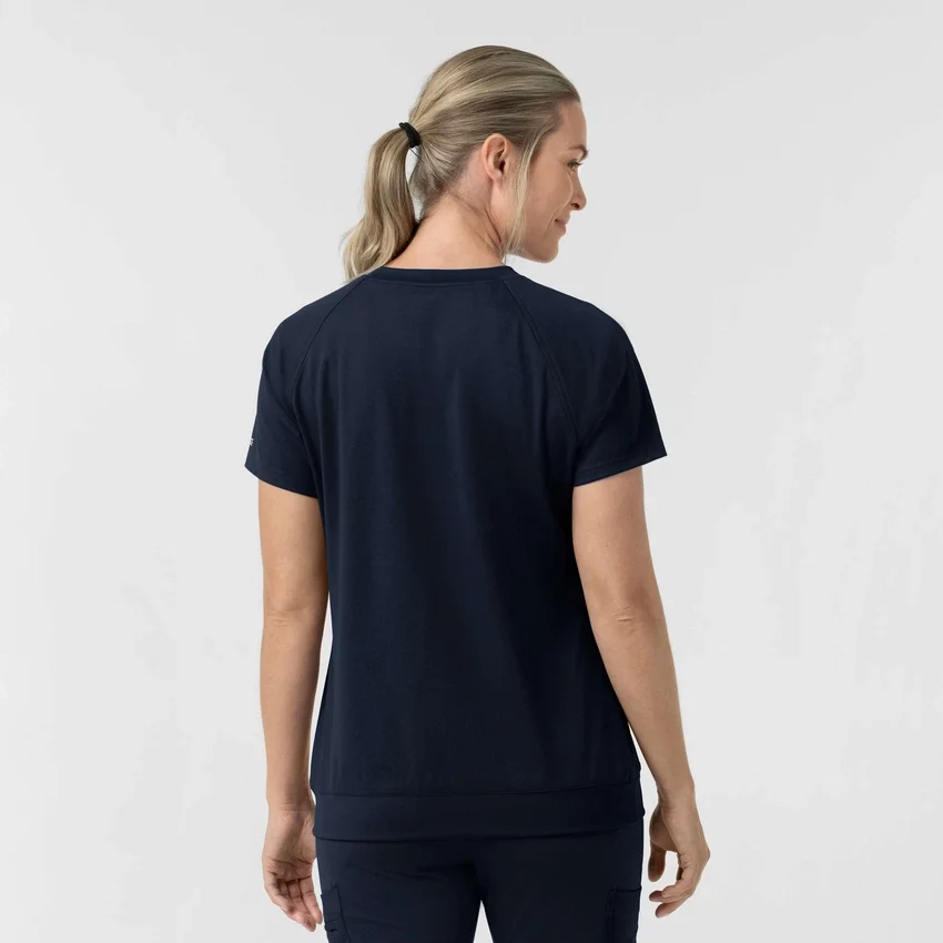 Kadın Force Cross-Flex Örme Bisiklet Yaka Scrub Üst