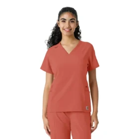 Kadın Force Cross-Flex Örme Panelli Scrub Üst